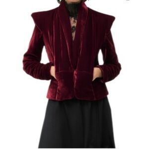 ZARA Quilted Velvet Waistcoat Jacket